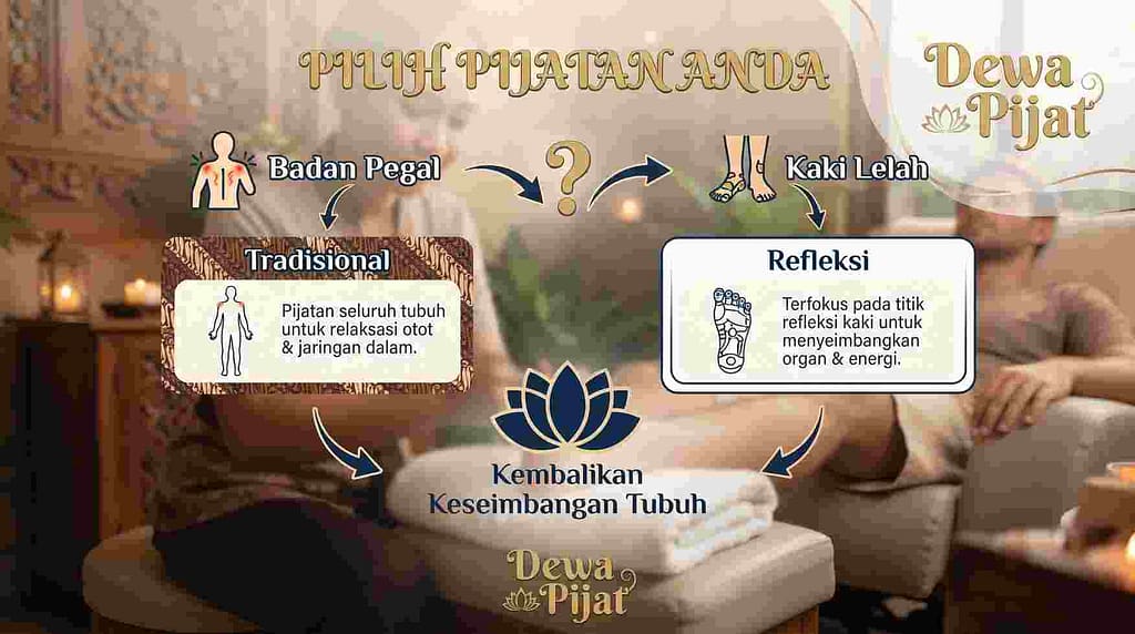 Panduan memilih pijat tradisional atau pijat refleksi berdasarkan kebutuhan
